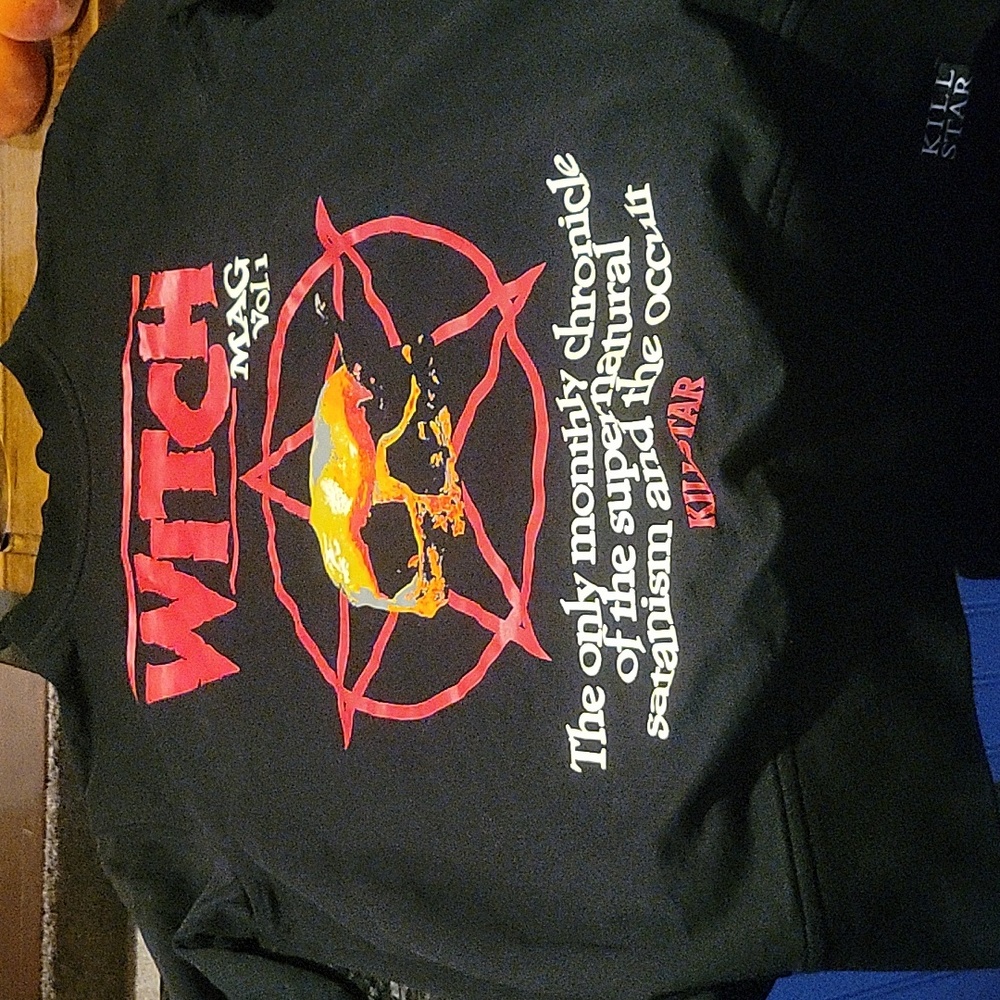 Killstar Witch Magazine Unisex SZ Small Sweatshirt pentagram